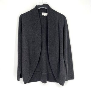 CF Cashmere Cardigan Womens M/L Gray Open Front Classic Cozy Minimalist Simple‎
